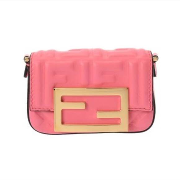 Fendi Handbags - FENDI Pink Leather Shoulder Bag